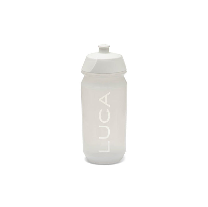 Hand-wearing-a-dark-purple-cycling-jersey-filling-a-translucent- white-LUCA-water-bottle-from-an- outdoor-water-tap