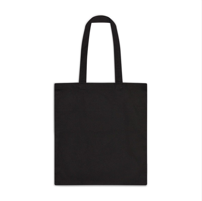 Black-cotton-canvas-tote-bag-with- white-LUCA-logo-printed-on-the- front-with-shoulder-straps-on-a- white-background