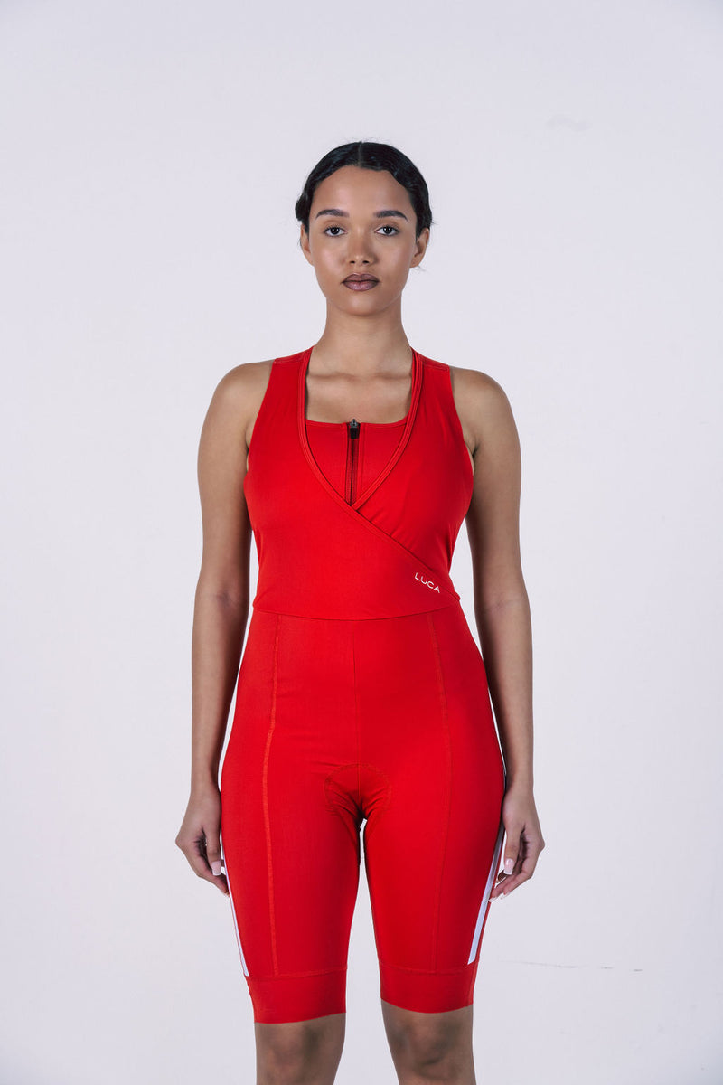 Women's Signature Road All-In-One - Red- LUCA®